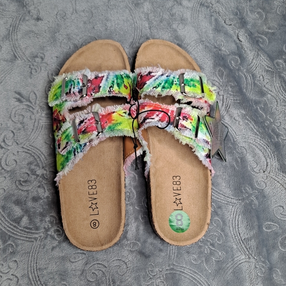 love83 Shoes - NWT Tie-dye Slides sz 8